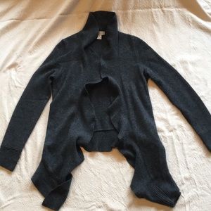 Kenar cashmere, high low, ruffle cardigan